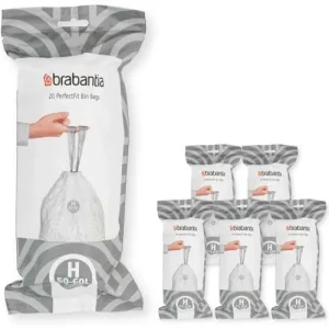 Najlepsza cena Worki na śmieci rozmiar H - 50-60l 120 sztuk BRABANTIA