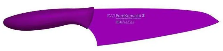 Szybka wysyłka Nóż Santoku 15 cm amarantowy PURE KOMACHI 2 KAI