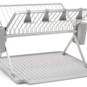 Oferta czasowa Duża składana suszarka do naczyń Mid Grey BRABANTIA