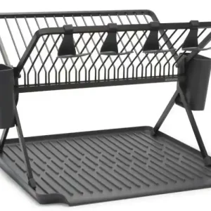 Dostępne od ręki Duża, składana suszarka do naczyń Dark Grey BRABANTIA