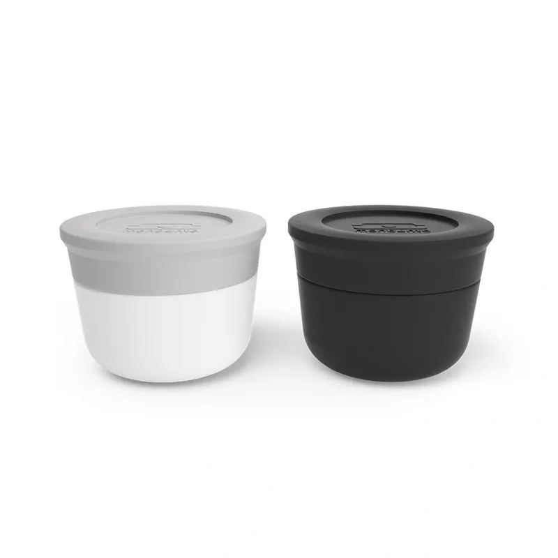 Monbento Temple Pojemniki Na Sos 75Ml 2 Sztuki Grey + Black Tylko do końca tygodnia