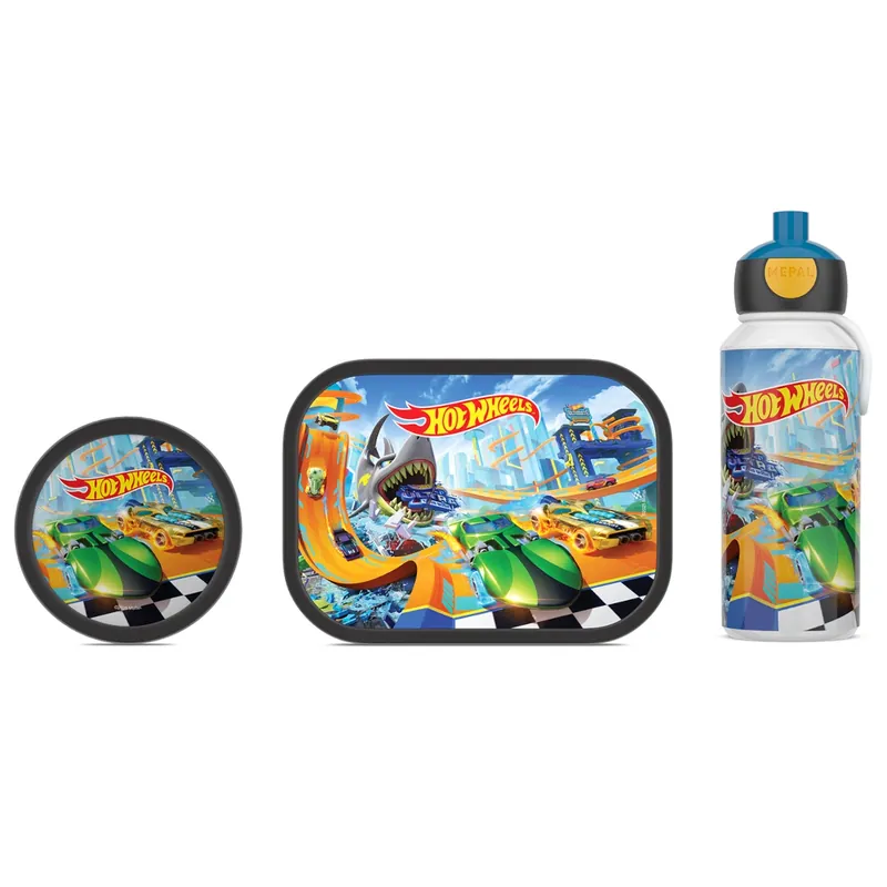 Mepal Lunch set Campus 3 el Hot Wheels lunchbox pudełko na owoce bidon 750 ml 400 ml Szybka wysyłka
