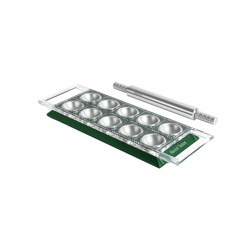 Forma do ravioli w kwadratach 5 x 5 cm x 10 szt zielona design line - Marcato Popularny