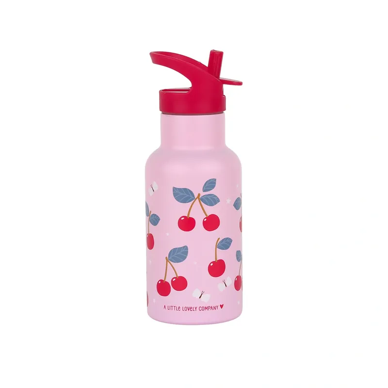 Bezpieczne zakupy Butelka termiczna dla dzieci Cherries 350 ml - A Little Lovely Company