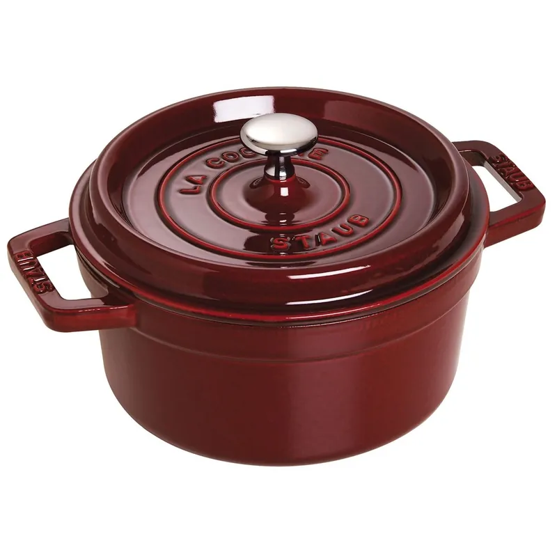 Staub La Cocotte garnek żeliwny okrągły 2.6 ltr, grenadynowy Ostatnia szansa