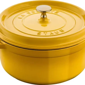 Nie przegap Staub La Cocotte Garnek żeliwny okrągły 3.7 ltr cytrynowy