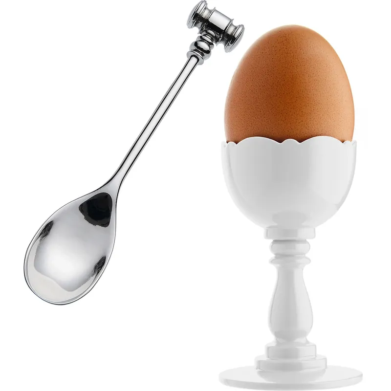 Zestaw do jajka - podstawka z łyżeczką Dressed - Alessi Obniżka ceny