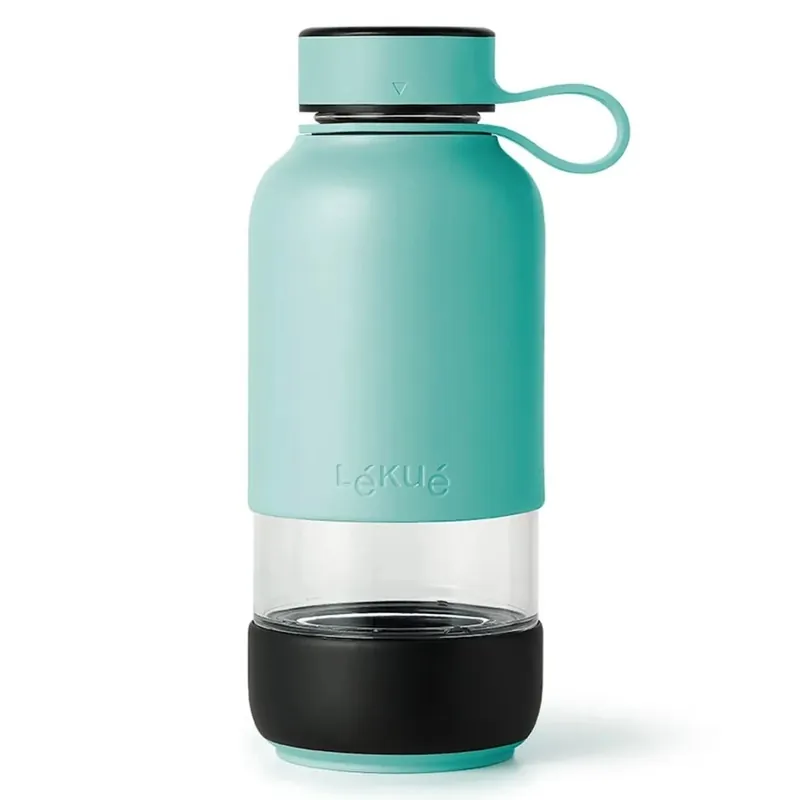 Butelka na wodę BOTTLE TO GO 600 ml, turkusowa, Lekue Obniżka ceny