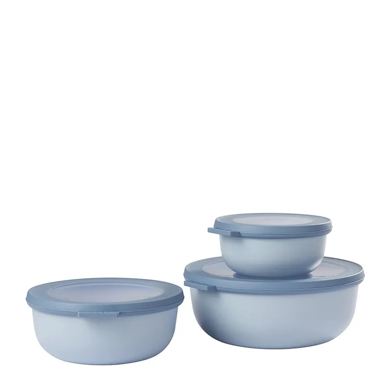 Tylko dziś Zestaw 3 Pojemników Cirqula okrągła 350 750 1250 Nordic Blue - Mepal