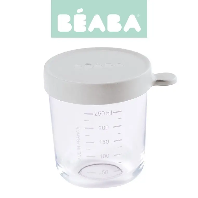 Ograniczona ilość Beaba Pojemnik słoiczek szklany z hermetycznym zamknięciem 250 ml Light Mist