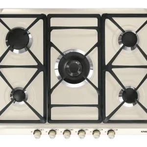 Smeg - Płyta gazowa, 70 cm, Cortina SR775PO CORTINA - kremowa Wyprzedaż