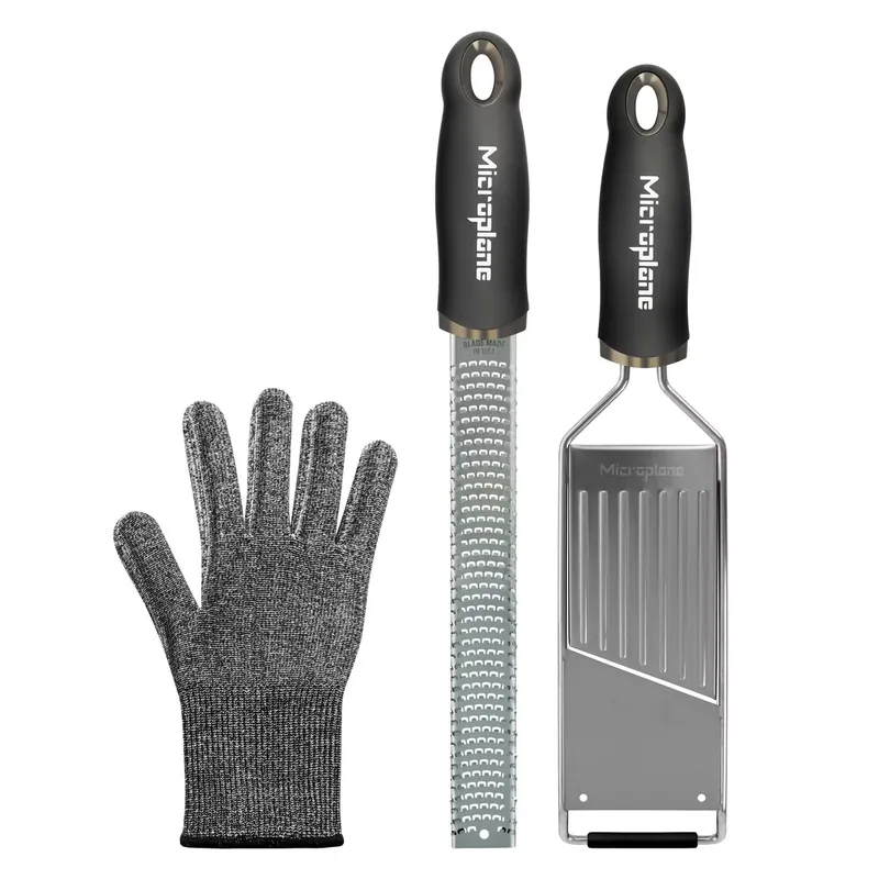 Hit sprzedaży Microplane - Gourmet Zestaw tarek + rękawiczka