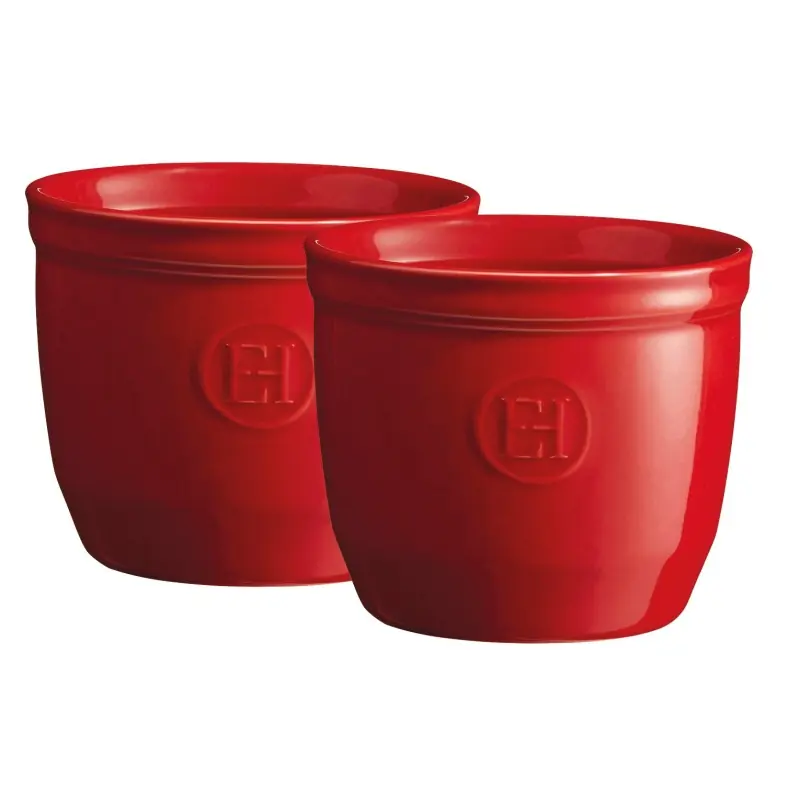 Zestaw dwóch miseczek do zapiekania typu ramekin - N°8 - czerwony Oferta czasowa