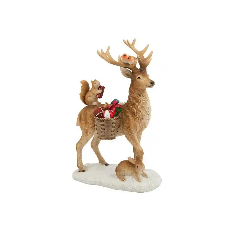 Hit cenowy Villeroy & Boch - Winter Collage Accessoires - figurka - jeleń z prezentami